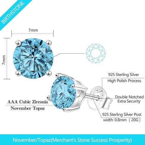 alissl أقراط للنساء في سن المراهقة، 925 الفضة الاسترليني جوهرة الحب جولة أقراط الذكرى عيد ميلاد عيد الميلاد مجوهرات هدايا للنساء زوجة بناتها in Kuwait