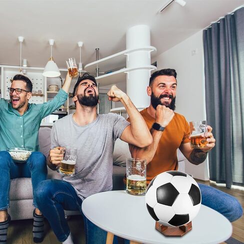 Lawei 3 حزمة حامل الكرة الخشبية حامل، حامل عرض الكرة الصغيرة لكرة القدم كرة السلة كرة القدم الكرة الطائرة الرجبي البولينج، رف عرض تخزين الكرة الرياضية، حالات عرض تذكارات توقيع الكأس in Kuwait