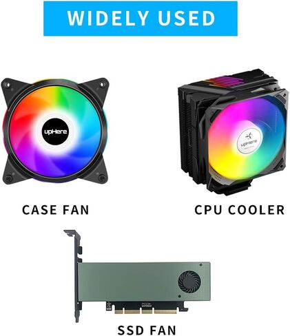كابل تمديد مروحة PWM من upHere، محول كابل مقسم مروحة الكمبيوتر لجهاز الكمبيوتر ATX 4-Pin/3-Pin كابل مروحة تبريد، 12.2 بوصة (5 عبوات) in Kuwait