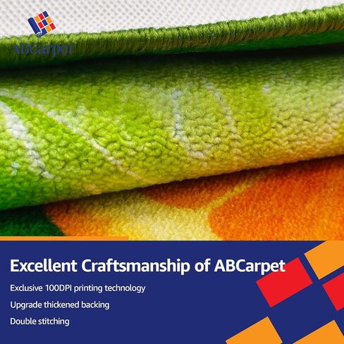 Classroom Rug Fruit Carpet 7'5"x13' Lemon Seating Learning Rug Elementary Classroom Carpet 24 Seats Non Slip Soft Foldable Classroom Playmat for Preschool, Playroom in Saudi Arabia
