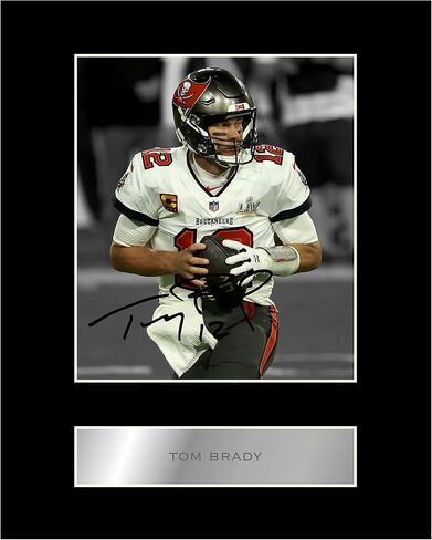 Tom Brady Pre Printed Signature Signed Mounted Photo Display #11 Printed Autograph Picture in Saudi Arabia