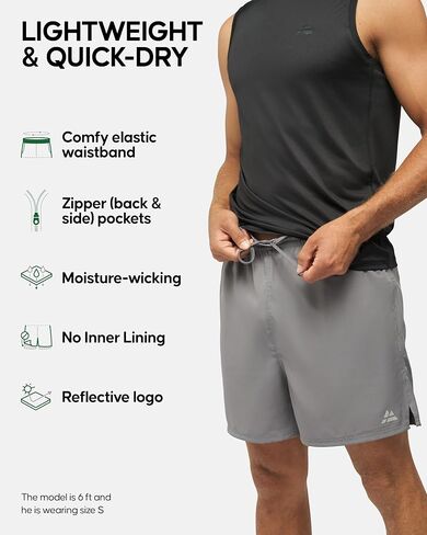 شورت DANISH ENDURANCE الرياضي للرجال مقاس 5.5 بوصة، خفيف الوزن، سريع الجفاف in Kuwait
