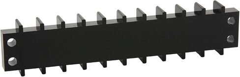 NTE Electronics 25-B600-10 Series 25-B600 شريط حاجز كتلة طرفية، حامل لوحة صف مزدوج، 25 أمبير، صف مزدوج، 10 أقطاب، مسافة 11.00 مم، 300 فولت، نطاق سلك 22-12 AWG in Kuwait