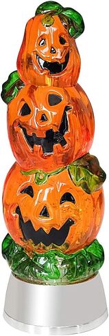 مصباح Eldnacele Halloween Pumpkin Light Snow Globe المضاء مع مؤقت 6 ساعات، يعمل بالبطارية، مياه دوارة متلألئة، أضواء تورنادو على سطح الطاولة وحفلات احتفالات الهالوين in Kuwait