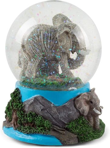 Elanze Designs Wandering Elephant Family Figurine 100MM Water Globe Plays Tune Beautiful Dreamer in Saudi Arabia