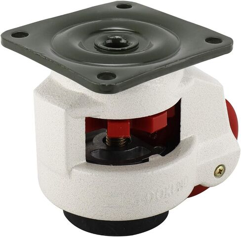 DasMarine 4 Pack Leveling Casters GD-80F-T Plate Mounted Leveling Caster 1102lbs/Per Leveling Caster Wheels Iron Poly Wheel and NBR Pad (Plate Mounted 1102lbs/Per Iron Poly Wheel) in Saudi Arabia