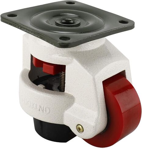 DasMarine 4 Pack Leveling Casters GD-80F-T Plate Mounted Leveling Caster 1102lbs/Per Leveling Caster Wheels Iron Poly Wheel and NBR Pad (Plate Mounted 1102lbs/Per Iron Poly Wheel) in Saudi Arabia