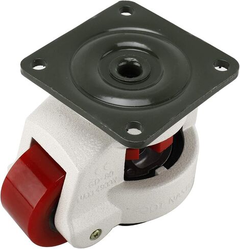 DasMarine 4 Pack Leveling Casters GD-80F-T Plate Mounted Leveling Caster 1102lbs/Per Leveling Caster Wheels Iron Poly Wheel and NBR Pad (Plate Mounted 1102lbs/Per Iron Poly Wheel) in Saudi Arabia
