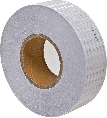 White DOT-C2 Reflective Tape Conspiciuity Tape - COMMERCIAL ROLL, HIGH INTENSITY, STRONG ADHESIVE- Automobile Car Truck Boat Trailer Semi (White) (2 IN x 20 FT) in Saudi Arabia