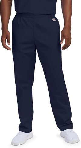 Landau Scrub Zone Unisex Relaxed Fit No-Pocket Scrub Pants LB411 Navy L in Kuwait