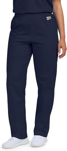 Landau Scrub Zone Unisex Relaxed Fit No-Pocket Scrub Pants LB411 Navy L in Kuwait