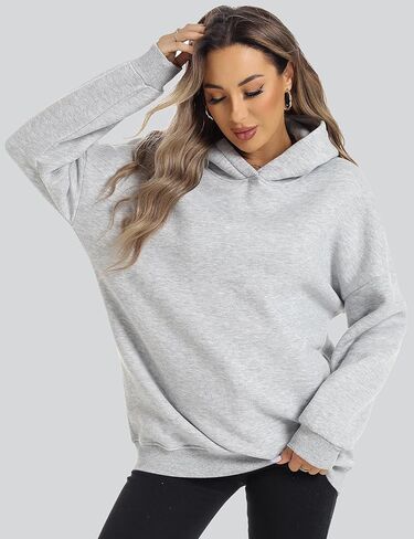ROYLAMP Womens Oversized Hoodies Pullover Fleece Long Sleeve Hooded Sweatshirts Casual Fall Winter Outfits Tops in Kuwait