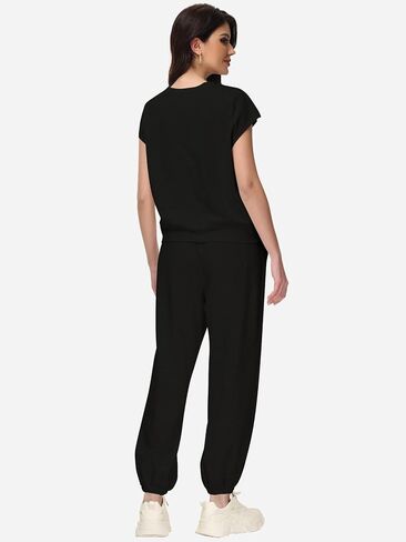 Womens 2 Piece Outfits Cap Sleeve Tops High Waist Pants Set Summer Loungewear 2024 in Saudi Arabia