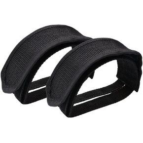 2Pcs Black Beam Strap Pedal Straps Cycling Kids Bike Foot Pedal Straps Toe Clips Straps Tape Cycling Parts and Components for Fixed Gear Bike