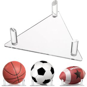 Acrylic Basketball Stand Football Stand Clear Display Stand Ball Stand Ball Holder Display Storage Rack for Football Basketball Volleyball Soccer Ball
