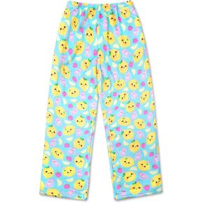 iscream Big Girls Silky Soft Plush Fleece Pants - Kawaii Besties Collection