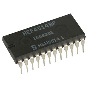 IC CD4514B 4-Bit Latch Line Decoder