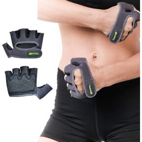 Lifting Workout Gloves - Fingerless Gym Workout Hand Protection, Grip Gloves for Weightlifting, Crossfit and Sports, Workout Gloves for Men & Women, Great for Training, Climbing, Biking & More