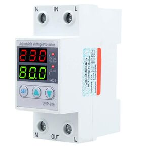 SVP‑916 100‑130VAC Adjustable Over and Under Voltage Protector Delay Reset Protector with Fault Query and Factory Reset Function