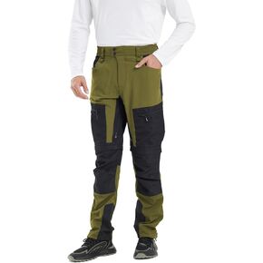 fit space Men's Reinforced Hiking Pants Zip Off Convertible Cargo Pants Qucik Dry Stretch Vented