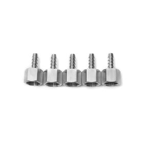 LTWFITTING Bar Production Stainless Steel 316 Barb Fitting Coupler 1/4" Hose ID x 3/8" Female NPT Air Fuel Water (Pack of 5)