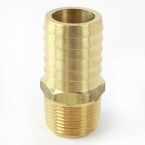 2 PCS MADE IN USA 1" HOSE BARB X 3/4 MALE NPT Brass Pipe Fitting NPT Thread Gas Fuel Water Air 2 PCS