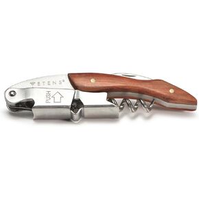 Corkscrew Wine Opener with Foil Cutter, Bartender Wine Key for Servers Professional, Manual Cork Screws for Wine Bottles, Double Hinged Waiter Corkscrew Travel Wine Tool