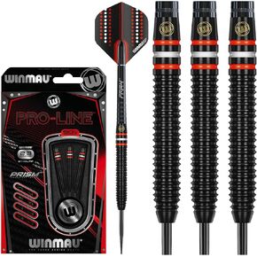 Winmau Pro-Line Tungsten Steeltip Dart Set 23 gram with Prism Alpha Flights and Prism Force Shafts (Stems)