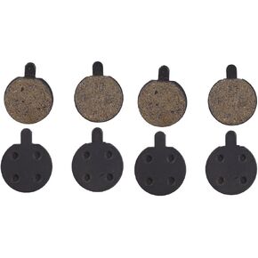 Ejoyous 8Pcs Bicycle Disc Brake Pads, Resin and Semi-metallic Round Disc Brake Pads Replacement Kit for Mountain Bike Bicycle, Black