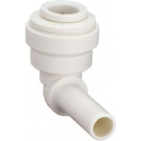 IPW Industries Inc-John Guest - Polypropylene Plug in Stem Elbow Quick Connect Fitting 3/8" OD / 3/8" OD/Single - PP221212W White