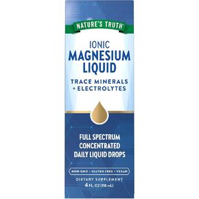 Nature's Truth Ionic Magnesium Liquid Drops | 200mg | 4 Fluid Ounces | with Electrolytes & Trace Minerals | Vegan, Non-GMO & Gluten Free Supplement