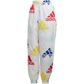 adidas Women's Essentials Multi-Colored Logo Woven Pants