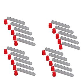Othmro 300Pcs Clear Plastic Test Tubes with Red Caps, 16mmx100mm Mini Test Tubes with Lids, for Jewelry Seed Beads Powder Spice Liquid Experiment Yeast Specimen Sample Laboratory