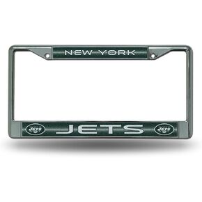 Rico Industries NFL Unisex-Adult Bling Chrome License Plate Frame