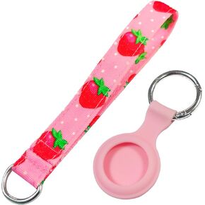 Keychain Wristlet Set with Airtag Holder Case - Wrist Keychain，Cool Keychain and Hand Wristlet with Car Keychain