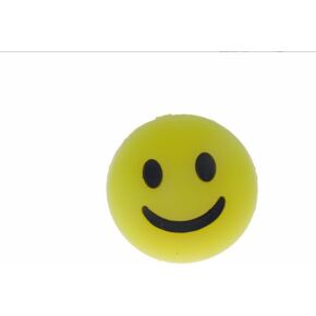Yellow Smile Emoji Tennis Racket Vibration Dampener Soft Silicon Racket Dampener Cartoon Shape Tennis Racquet Shock Absorbers Tennis Racket for Racquetball