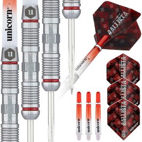 ‎Unicorn Steel Tip Darts Set | Ballista | 90% Natural Tungsten Barrels & Volute Points | 21g, 22g, 23g, 24g, 25g or 26g