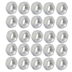 uxcell 25pcs M5 x 0.8mm Pitch Metric Thread Carbon Steel Zinc Plated Left Hand Hex Nuts