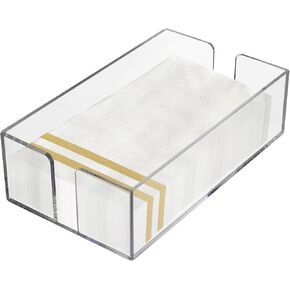 Acrylic Napkin Nolder,Clear Hand Towel Holder for Bathroom,9.5 * 5.5 * 2.7 Inch Acrylic Guest Towel Napkin Holder,Storage Tray perfect for Bathroom, Kitchen, Parties, Weddings, Party, Hotel