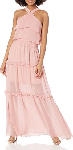 KENDALL + KYLIE Women's Ruffled Halter Maxi in Saudi Arabia