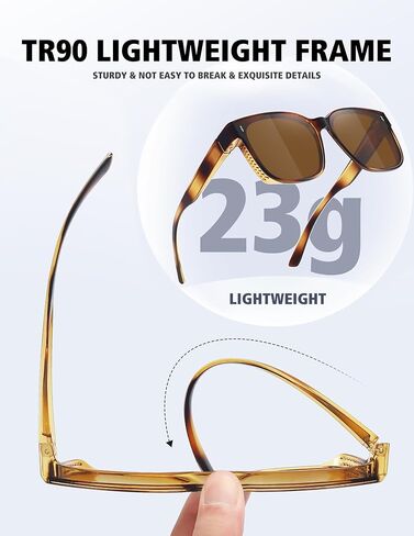 نظارات شمسية كبيرة الحجم من MEETSUN للنساء نظارات شمسية عصرية مستقطبة مربعة للحماية من الأشعة فوق البنفسجية للقيادة in Kuwait