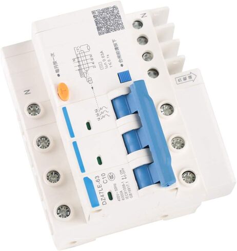 قاطع دائرة مصغر، DZ47LE-63 C10 230 فولت/400 فولت 10 أمبير 300 مللي أمبير 3 أقطاب حماية قاطع دائرة التيار المتبقي مفتاح الهواء حماية السلامة قاطع الدائرة in Saudi Arabia