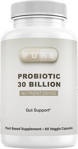 Pure Probiotic | 30 Billion CFUs of Bacillus Coagulans | FOS | Promotes Healthy Digestion | Supports Urinary and Immune Health | by Pure, INC. in Saudi Arabia