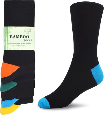 جوارب WeciBor للرجال من الخيزران رايون خفيفة الوزن بدون خياطة - مقاس 9-11/10-13/13-16 in Kuwait