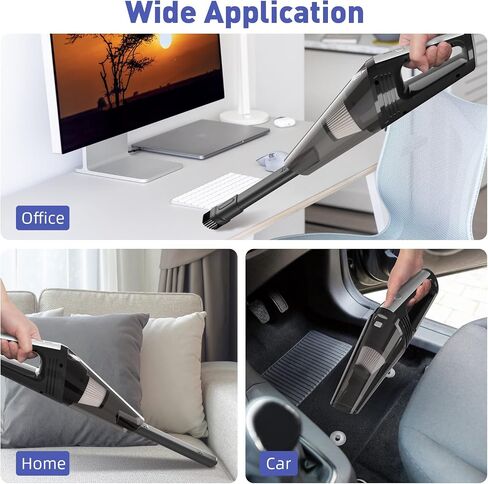 Handheld Vacuum Cordless - Portable Mini Car Vacuum Cordless Rechargeable with 8000PA Powerful Suction, Lightweight Car Hand Held Vacuum Cleaner with LED for Home, Office, Car Cleaning in Saudi Arabia
