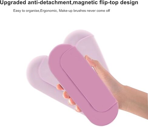 Serendishi Silicone Makeup Brush Holder,Travel Makeup Bag,Magnetic Cosmetic Bag,Travel Makeup Brush Case, Makeup Organizer Travel Essentials for Valentine's Gifts in Saudi Arabia