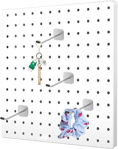 30 PCS 4 Inch Metal Pegboard Hooks Peg Board Shelving Hooks Fits Any Peg Board Pegboard Locking Hooks for Display and Organize Pegboard Accessories for Garage Office Kitchen Store (Silver) in Saudi Arabia