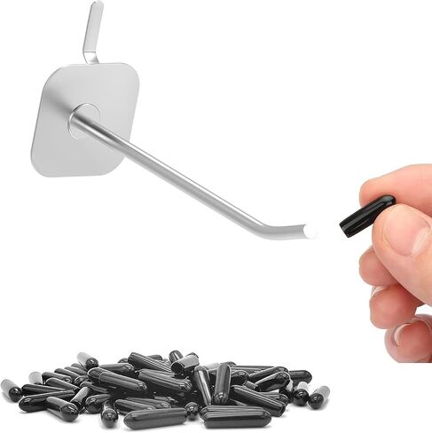 30 PCS 4 Inch Metal Pegboard Hooks Peg Board Shelving Hooks Fits Any Peg Board Pegboard Locking Hooks for Display and Organize Pegboard Accessories for Garage Office Kitchen Store (Silver) in Saudi Arabia