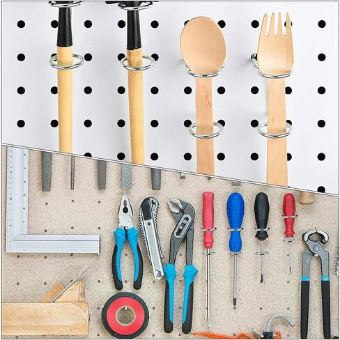 5 قطع من CLISPEED دعامات خطافية للأرفف ذات حلقة مزدوجة مفك براغي حامل لوحة ربط أداة خطاطيف أدوات تخزين خطاطيف بيجبورد منظم كماشة حامل بيجبورد ثقب لوح مكواة معدنية للفتيات in Kuwait