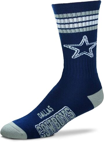 FBF - جوارب NFL 4 Stripe Deuce Crew للرجال مقاس X-Large XL - دالاس كاوبويز in Saudi Arabia